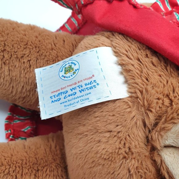 Build A Bear Stuffed Christmas Moose Plush Toy Sanitized Collectable Holiday - Picture 8 of 11